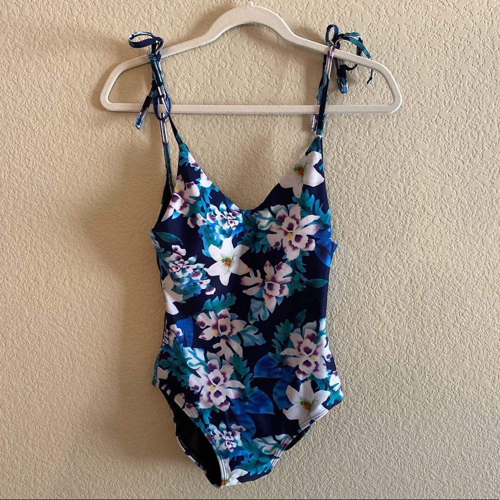 Black Bough Swim Reversible One Piece Swimsuit